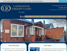 Tablet Screenshot of launcestontherapyclinic.com.au